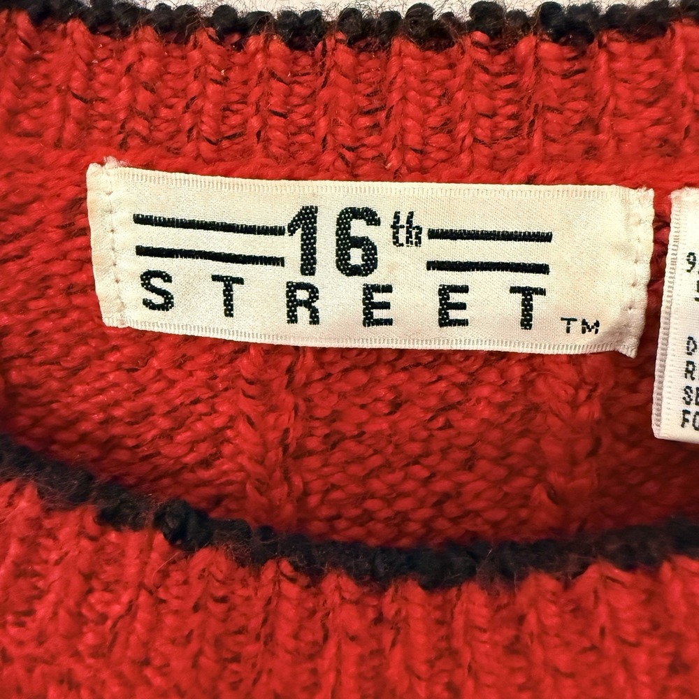 Vintage Ladies Red Sweater 16th Street‎ Size Large - Picture 4 of 5